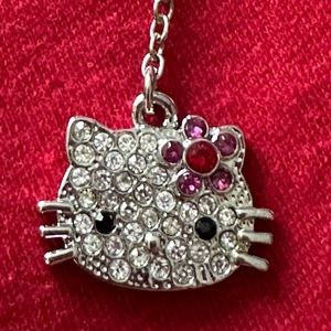 NEW in BOX vintage Hello Kitty Rhinestone Y style necklace